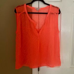 American Eagle Outfitters Coral Sheer Blouse L/G